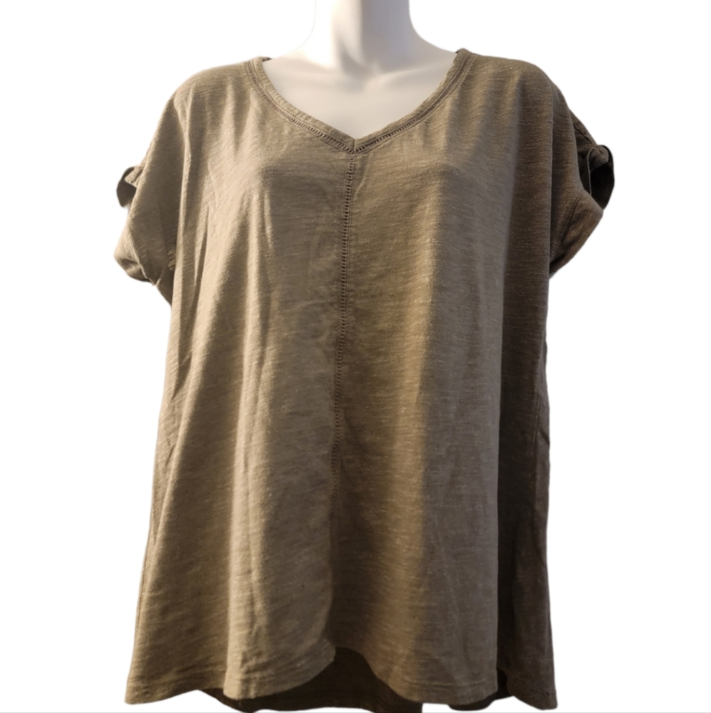 Sonoma  Sage Green Tee with Simple Detailing